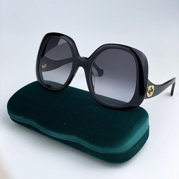 NEW Gucci GG1235S 001 Black Grey Gradient Butterfly Oversized Women Sunglasses main image 7
